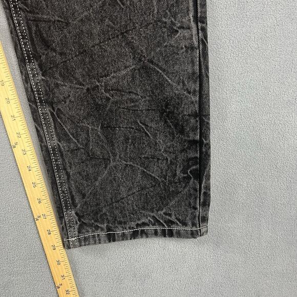 Ninth Hall Ambush Jeans Mens 32 Black Eagle Snake Baggy Wide Leg Hip Hop Y2K - Picture 11 of 14